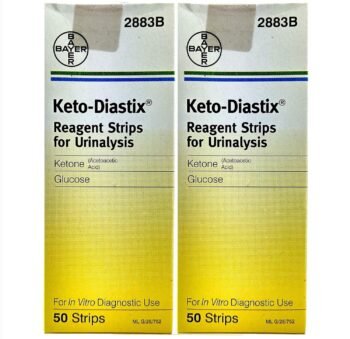 Keto-Diastix Reagent Strips for Urinalysis, 50-Pack of 2