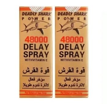 Deadly Shark Power 48000 Delay Spray 40ml (Pack of 2) (Discreet Packaging)