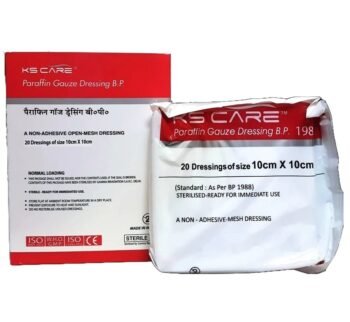Ks Care Paraffin Sterile Gauze 20 Dressing B.P. (10cm x 10cm)