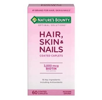 Nature's Bounty Hair, Skin & Nails 3000 mcg 60 Caplets