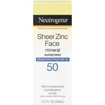 Neutrogena Sheer Zinc SPF 50 Face Sunscreen 2 fl. oz (59ml)