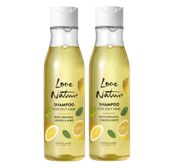 Oriflame Love Nature Shampoo For Oily Hair Mint Lemon 250Ml (Pack Of 2)
