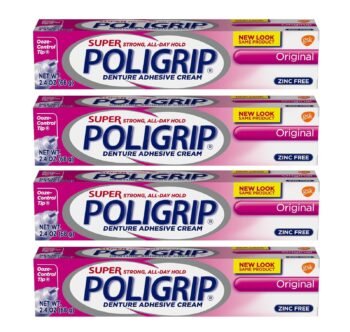 Poligrip Original Denture Adhesive Cream 68g (Pack Of 4)