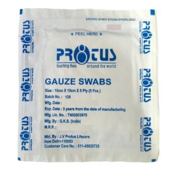Protus Sterile Gauze Swab 10cms x 10cms. (8 Ply) 10 Units Of 5 Pcs Swab Each