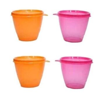 Tupperware Plastic Container Set 440ml Set of 4 White