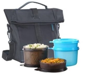 Tupperware Satchel Lunch Set Men 4 Containers
