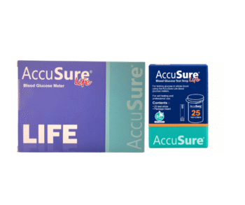 Accusure Life Blood Glucose Meter With 25 Test Strips
