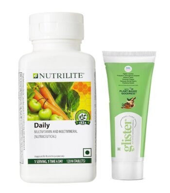 Amway Nutrilite Daily-120 Multimineral Tablets With Glister Toothpaste Herbal 50g