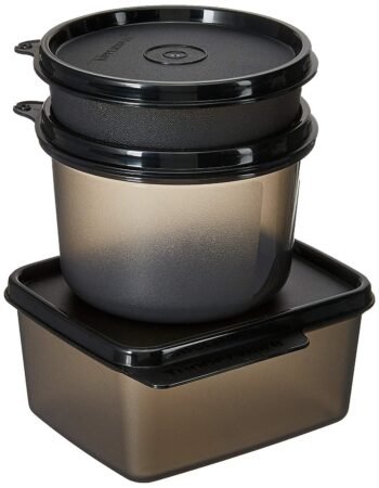TUPPERWARE Polypropylene Ubercool Lunch Set, Black