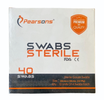 Pearsons Sterile Gauze Swab 10cms x 10cms. (12 Ply) 10 Units Of 4 Swab Each