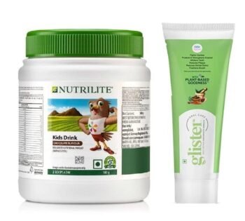 Amway Nutrilite Kids Drink Chocolate Powder 500g With Herbal Toothpaste 50gm