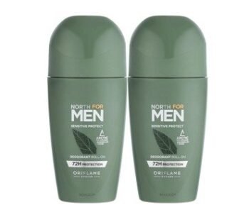 Oriflame North For Men Sensitive Protect Deodorant Roll-On 50ml (pack of 2)