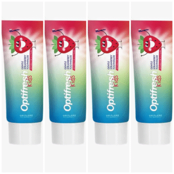 Oriflame Optifresh Kids Gentle Strawberry Toothpaste 50ml Pack of 4 with Free neem comb