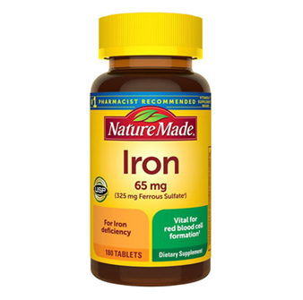 Nature Made Iron 65 mg - 180 Tablets