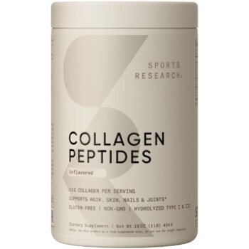 Sports Research Collagen Peptides 454 gm (Unflavored)